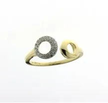 [055328/A] Bague Ouverte Sélection Cosyns en Or Jaune & Blanc 18 carats 055328/A