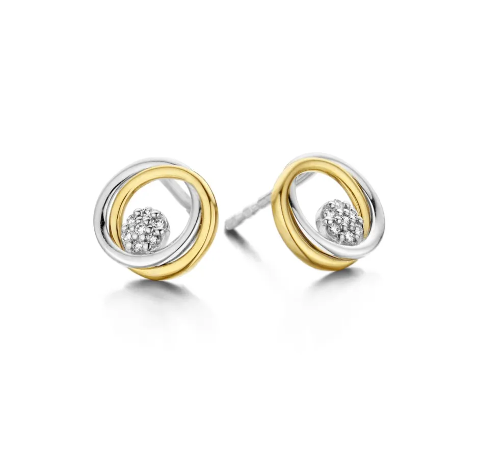 [058383/A] Boucles d'oreilles Sélection Cosyns Bicolores 18 carats 058383/A