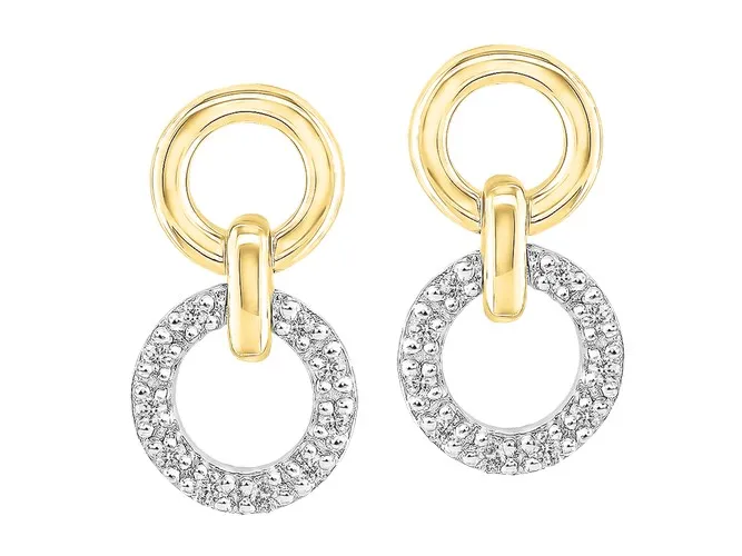 [JA6633] Boucles d'oreilles Sélection Cosyns bicolores 18 carats JA6633