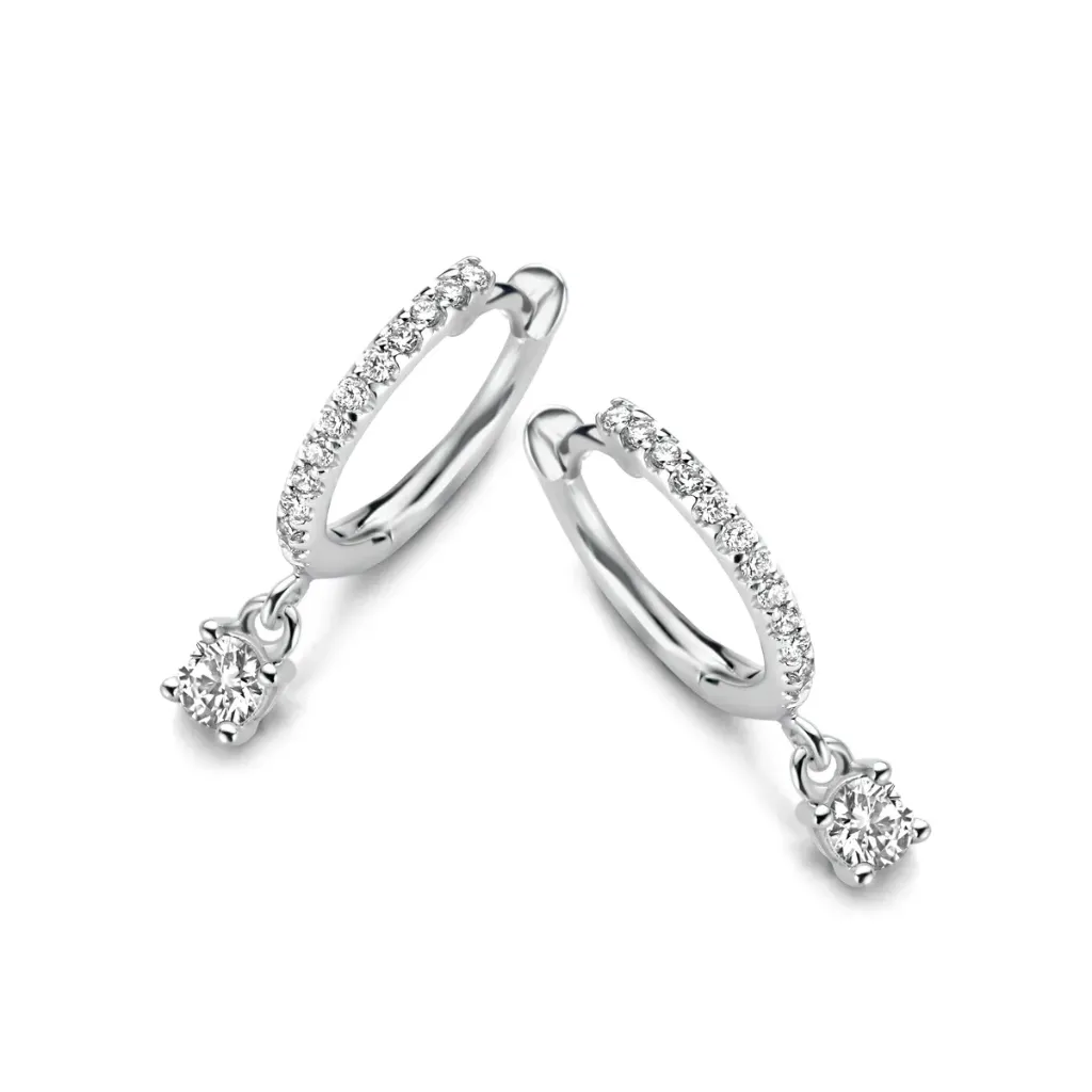 [063145A] Boucles d'oreilles One More Ischia Basics en Or Blanc 063145A