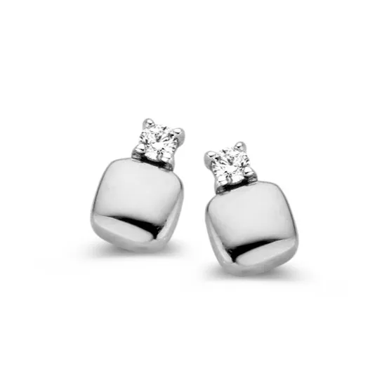 [059331A] Boucles d'oreilles One More Ischia Basics en Or Blanc 059331A