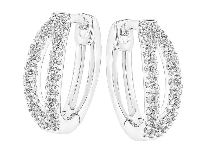 [JA6676] Boucles d'oreilles Sélection Cosyns en Or Blanc 18 carats JA6676
