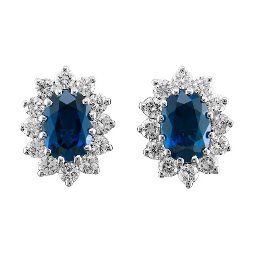 Boucles d'oreilles Sélection Cosyns en Or Blanc 18 carats Saphir JA2577