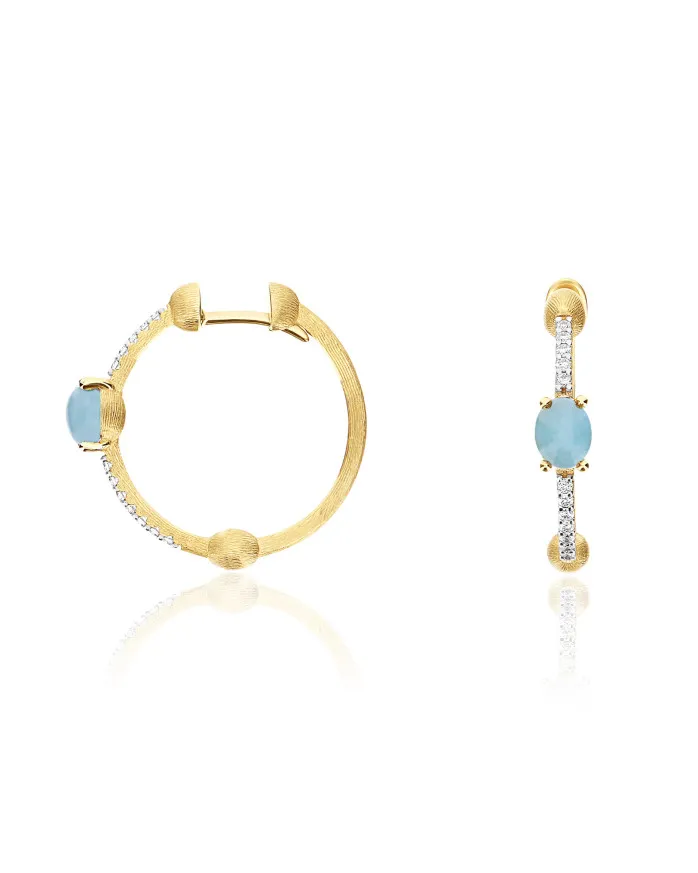 [OS36-597] Boucles d'oreilles Nanis Dancing Azure en Or Jaune OS36-597