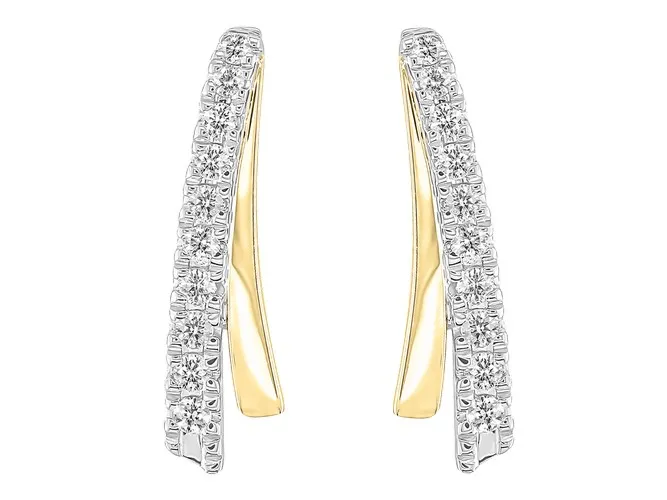 [JA6603] Boucles d'oreilles Sélection Cosyns bicolores 18 carats JA6603