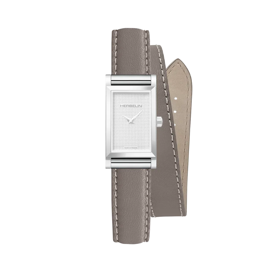 Bracelet Double Michel Herbelin Antarès Beige Taupe BRAC17048A92