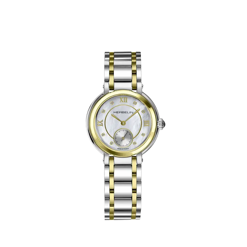 Montre Herbelin bicolore et nacre - Galet 10630BT59