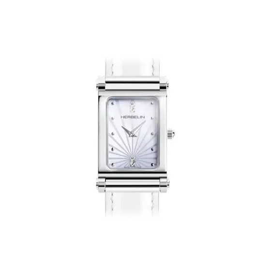 [H17048AP59] Montre Michel Herbelin Antarès - Galbé - Nacre & Zircons H17048AP59