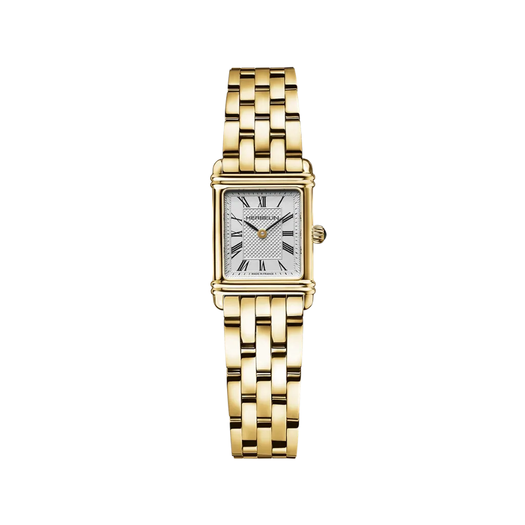 [17478BP08] Montre Michel Herbelin Art Déco - Quartz - PVD Or Jaune 17478BP08