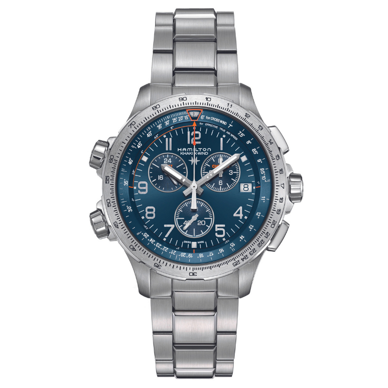 Montre Hamilton Khaki Aviation X-Wind GMT Chrono Quartz H77922141