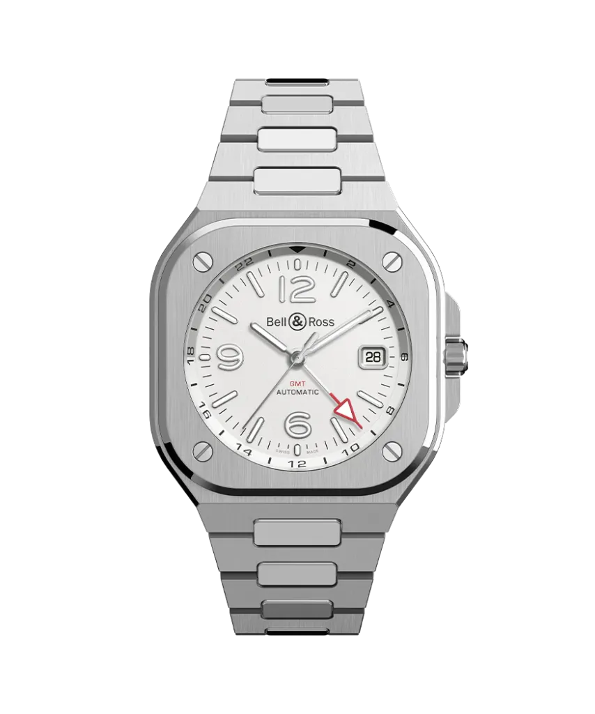 [BR05G-SI-ST/SST] Montre Bell & Ross BR-05 GMT White BR05G-SI-ST/SST