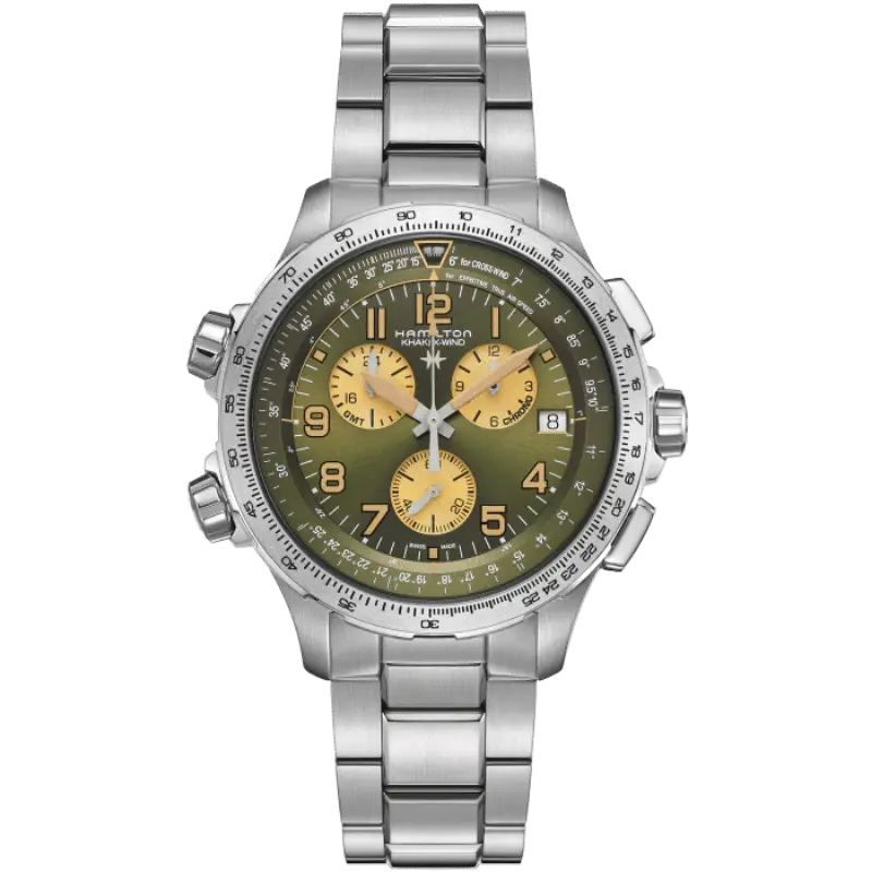 Montre Hamilton Khaki Aviation X-Wind GMT Chrono Quartz H77932160