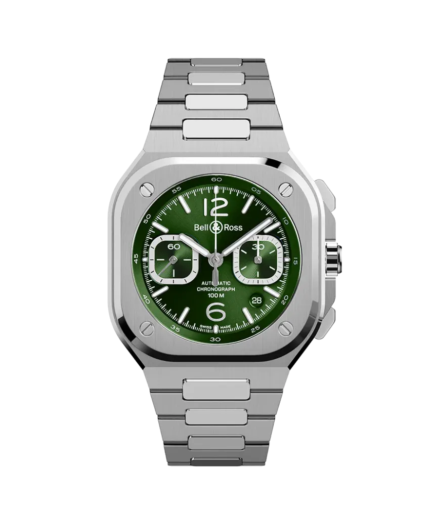 [BR05C-GN-ST/SST] Montre Bell & Ross BR-05 Chrono Green Steel BR05C-GN-ST/SST