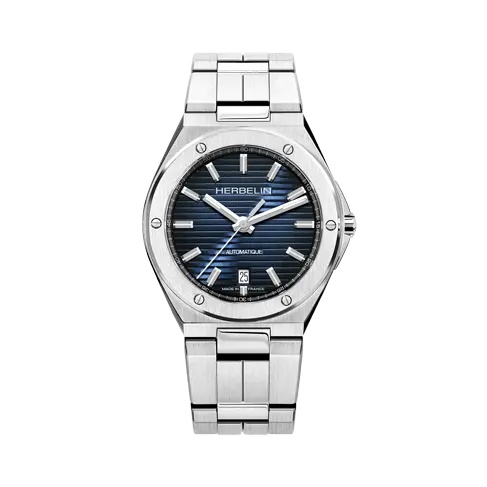 Montre Michel Herbelin Cap Camarat - Automatique Date - Acier & Bleu 1645B15