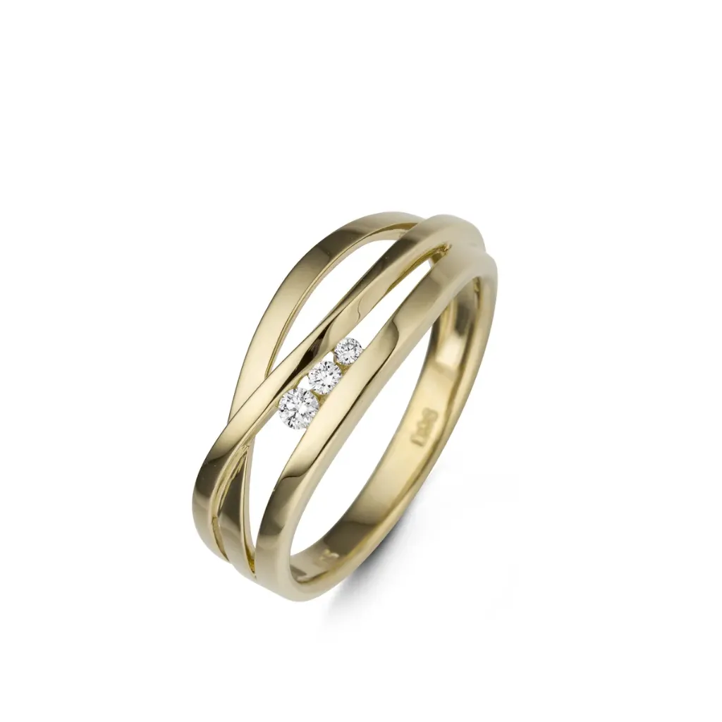 Bague multiples anneaux en Or jaune 18 ct Sélection Cosyns 058858A