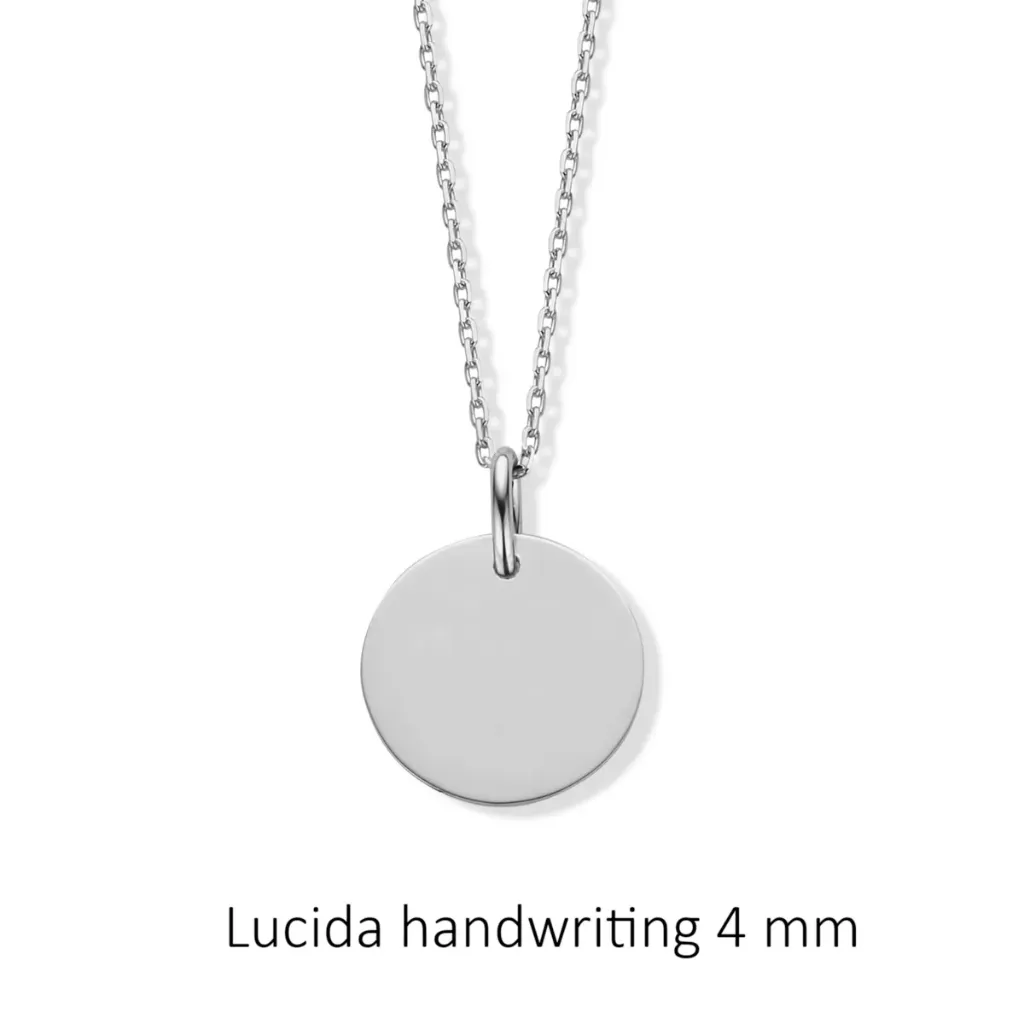 Pendentif plaque de gravure en Or blanc 18 ct Sélection Cosyns 061533