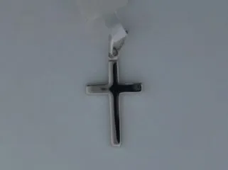[042892] Pendentif croix Or blanc 18 ct Sélection Cosyns 042892