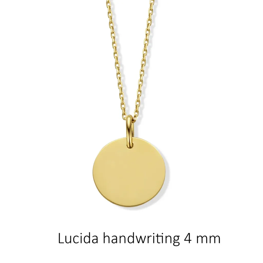 Pendentif plaque de gravure en Or jaune 18 ct Sélection Cosyns 061532