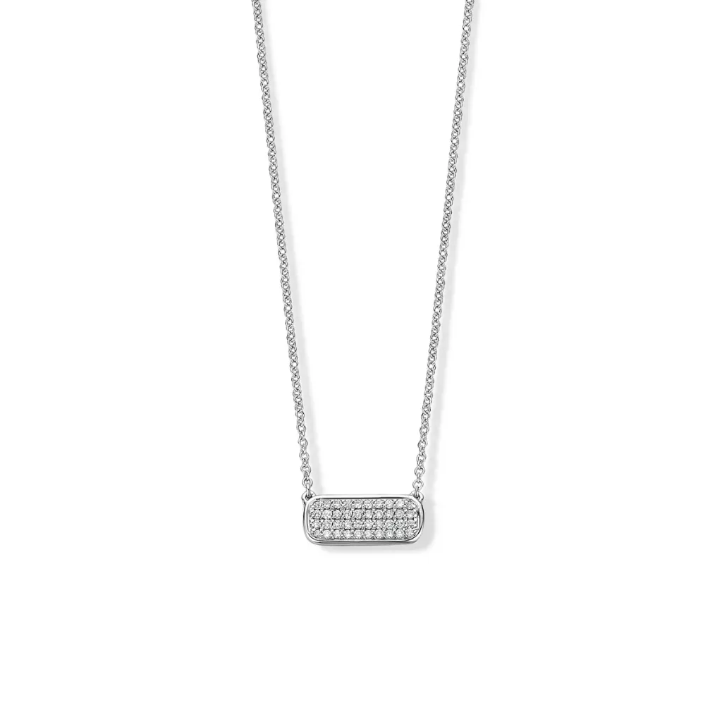 Collier motif Or blanc 18 ct Sélection Cosyns 061591A