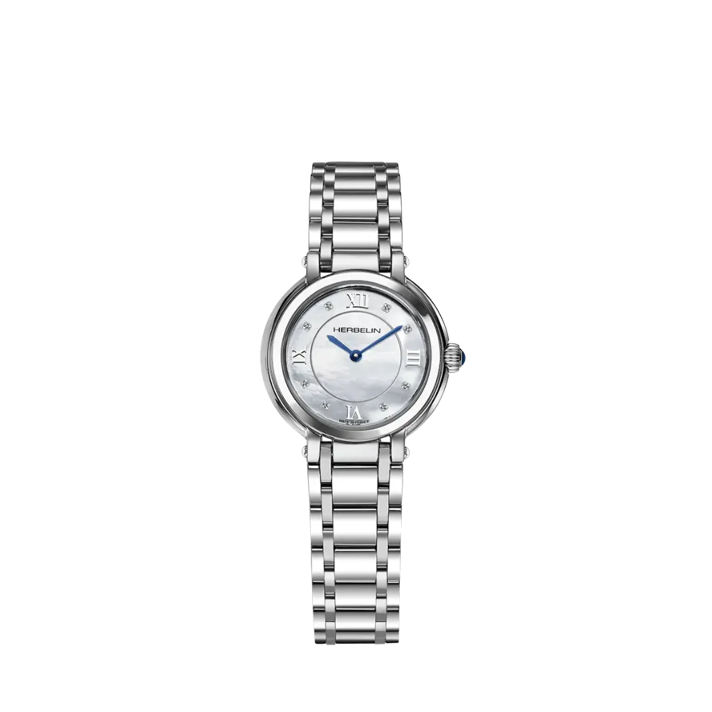 [17430B59] Montre Michel Herbelin Galet - Quartz - Acier & Zirconium 17430B59